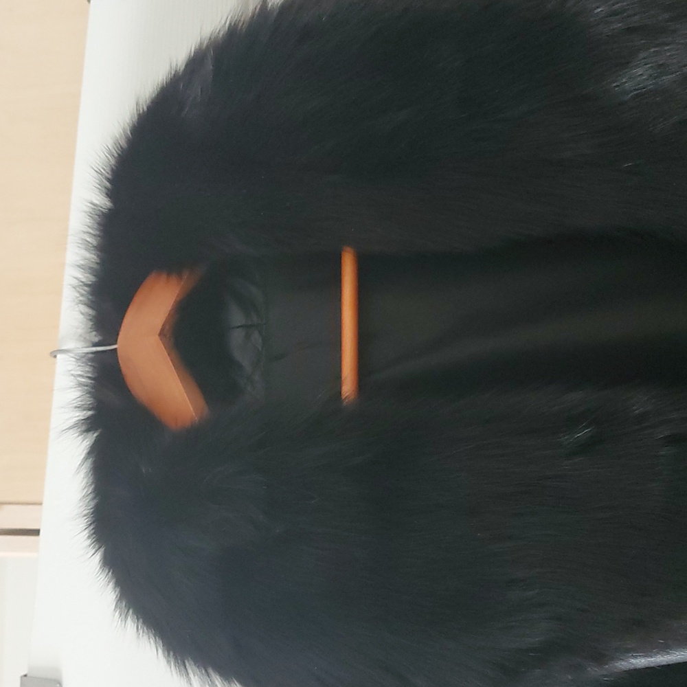 Luxurious Black Fur-Trimmed Women's Trench Coat